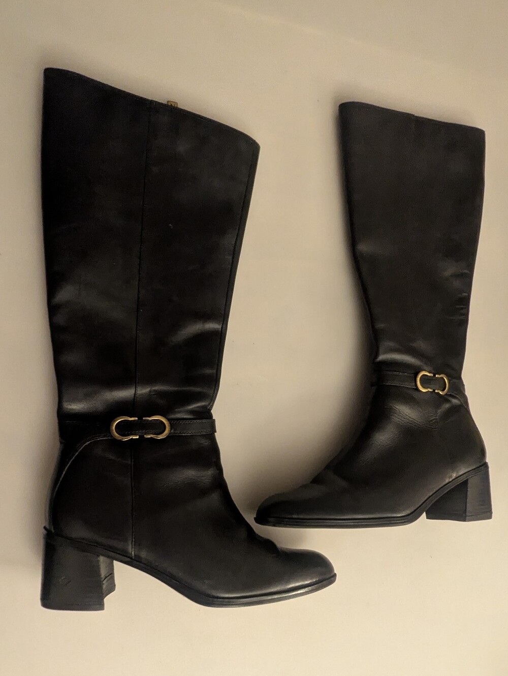 Naturalizer Women's Sterling Black Wide Calf Knee-High Boots. Size 9.5W